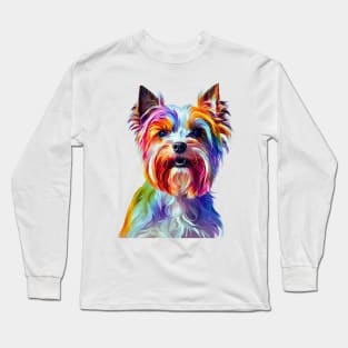 Pop-Art Biewer Terrier Impressionism Long Sleeve T-Shirt